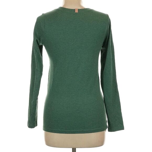Lunya Restore Heather Space Green Cotton Long Sleeve Shirt Thermal Base Layer L - Picture 3 of 8